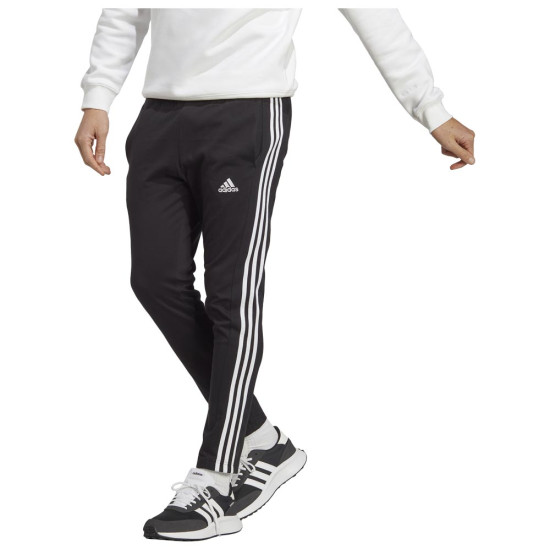 Adidas Ανδρικό παντελόνι φόρμας Essentials Single Jersey Tapered Open Hem 3-Stripes Pants